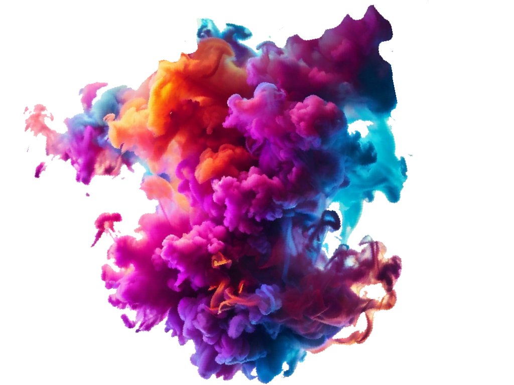 fumée multicolore neon cyberpunk steampunk png